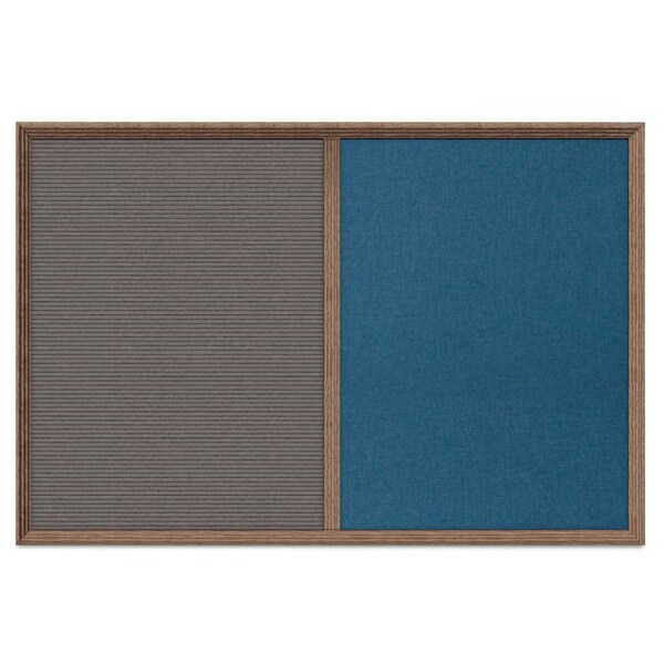 Enclosed Corkboard, 1 Door, 24"x36", 4" Fra